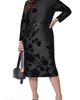 DONNA KARAN DONNA KARAN Flocked Scuba Sheath Dress - 4