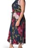 DONNA KARAN DONNA KARAN Floral Pleated Chiffon Midi Dress - 3