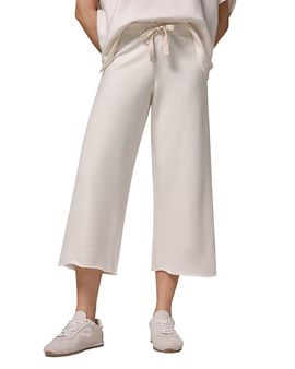 Donna Karan Donna Karan French Terry Cropped Mid Rise Straight Capri Pants