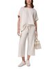 Donna Karan Donna Karan French Terry Cropped Mid Rise Straight Capri Pants - 2