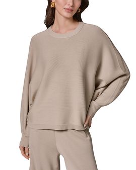 Donna Karan Donna Karan Milano Stitch Rib Trimmed Dolman Sleeve Sweater