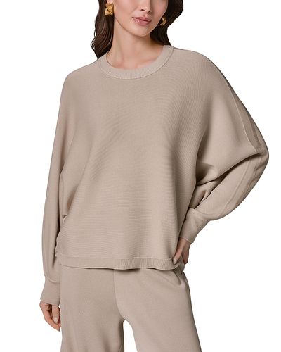 Donna Karan Donna Karan Milano Stitch Rib Trimmed Dolman Sleeve Sweater