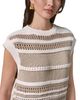 Donna Karan Weekend Donna Karan New York Crewneck Sleeveless Fringed Sweater - 4