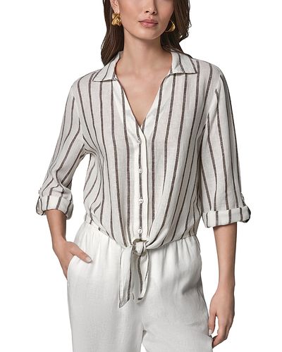 Donna Karan Weekend Donna Karan New York Tie Hem Roll Tab Shirt