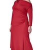 DONNA KARAN DONNA KARAN Off the Shoulder Long Sleeve Midi Dress - 5