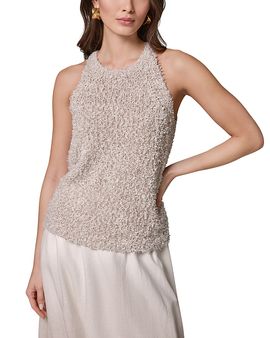 Donna Karan Donna Karan Paper Tape Halter Sweater Tank Top