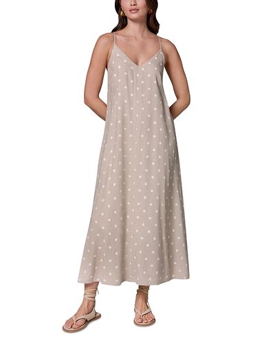 Donna Karan Donna Karan Polka Dot V Neck A Line Slip Dress