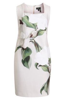 DONNA KARAN DONNA KARAN Print Sleeveless Sheath Dress