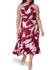 DONNA KARAN DONNA KARAN Print Twist Front Halter Midi Dress - 1
