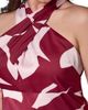 DONNA KARAN DONNA KARAN Print Twist Front Halter Midi Dress - 4