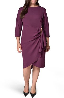 DONNA KARAN DONNA KARAN Side Drape Sheath Dress