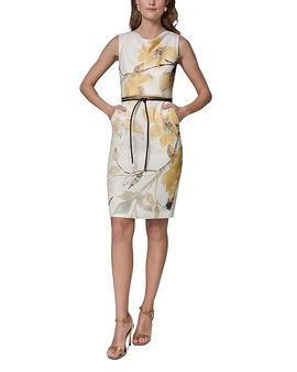green emerald velvet dress Sleeveless Square Neck Printed Belted Midi Fit And Flare Dress | Fit and  FlareMidi Dress