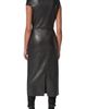 Donna Karan New York Donna Karan New York Asymmetric Drape Faux Leather Midi Dress - 2