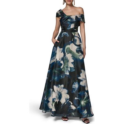 Donna Karan New York Donna Karan New York Asymmetric Fit & Flare Maxi Dress