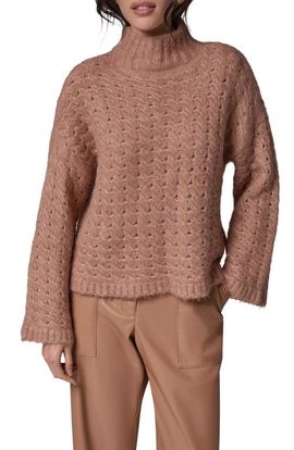 Donna Karan New York Donna Karan New York Basket Weave Turtleneck Sweater