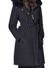 Donna Karan New York Donna Karan New York Belted Coat with Faux Fur Lined Hood - 3