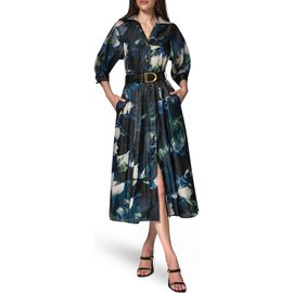 Donna Karan New York Donna Karan New York Belted Printed Shirtdress