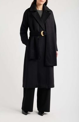 Donna Karan New York Donna Karan New York Belted Scarf Coat