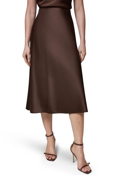 Donna Karan New York Donna Karan New York Bias Cut Satin Midi Skirt
