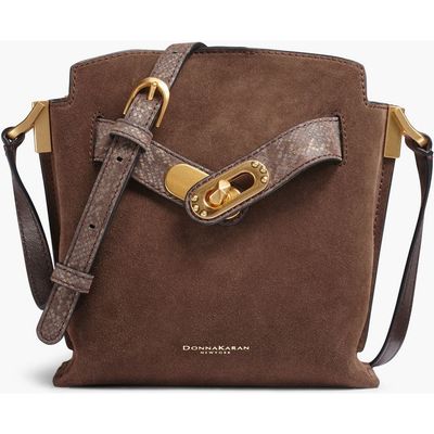 Donna Karan New York Donna Karan New York Bridgehampton Python Suede Small Crossbody Bag