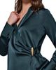 Donna Karan New York Donna Karan New York Buckle Detail Long Sleeve Satin Wrap Top - 4