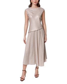 Donna Karan New York Donna Karan New York Cap Sleeve Asymmetric Midi Dress