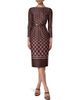 Donna Karan New York Donna Karan New York Chain Link Print Sheath Dress - 1
