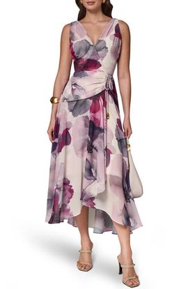 Donna Karan New York Donna Karan New York Chiffon Faux Wrap Midi Dress