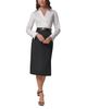 Donna Karan New York Donna Karan New York Collared Mixed Media Belted Pencil Dress - 3