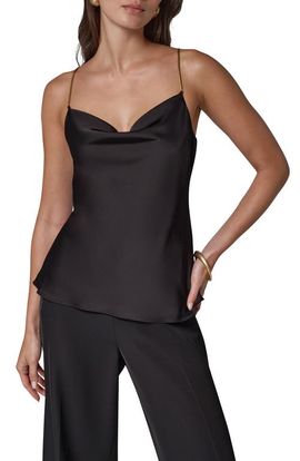 Donna Karan New York Donna Karan New York Cowl Neck Cami with Metallic Hardware Straps