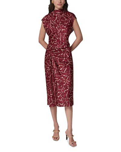Donna Karan New York Donna Karan New York Cowl Neck Side Ruched Dress
