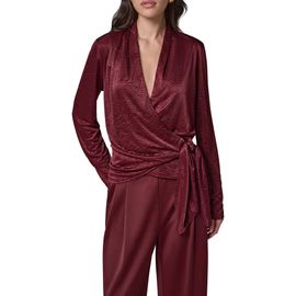 Donna Karan New York Donna Karan New York Crinkle Tie Waist Satin Top