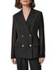 Donna Karan New York Donna Karan New York Double Breasted Blazer with Sheer Sleeves - 1