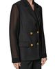 Donna Karan New York Donna Karan New York Double Breasted Blazer with Sheer Sleeves - 3