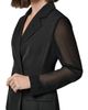 Donna Karan New York Donna Karan New York Double Breasted Blazer with Sheer Sleeves - 4
