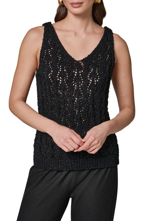 Donna Karan New York Donna Karan New York Double V-Neck Open Stitch Sweater Vest