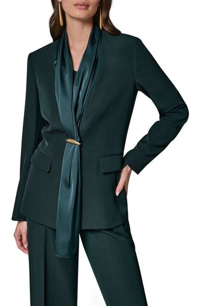 Donna Karan New York Donna Karan New York Drape Neck Fitted Blazer