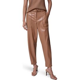 Donna Karan New York Donna Karan New York Faux Leather Belted Cargo Pants