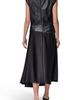 Donna Karan New York Donna Karan New York Faux Leather Mixed Media Midi Dress - 2