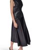Donna Karan New York Donna Karan New York Faux Leather Mixed Media Midi Dress - 3