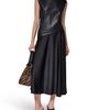 Donna Karan New York Donna Karan New York Faux Leather Mixed Media Midi Dress - 5