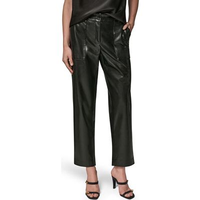 Donna Karan New York Donna Karan New York Faux Leather Patch Pocket Pants