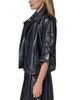 Donna Karan New York Donna Karan New York Faux Leather Roll Sleeve Jacket - 4
