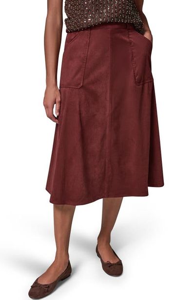 Donna Karan New York Donna Karan New York Faux Suede Patch Pocket Skirt