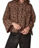 Donna Karan New York Donna Karan New York Flocked Leopard Print Trapeze Jacket - 1