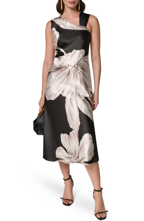 Donna Karan New York Donna Karan New York Floral Asymmetrical Midi Dress