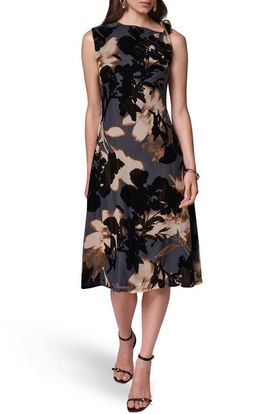 Donna Karan New York Donna Karan New York Floral Burnout Velvet Dress