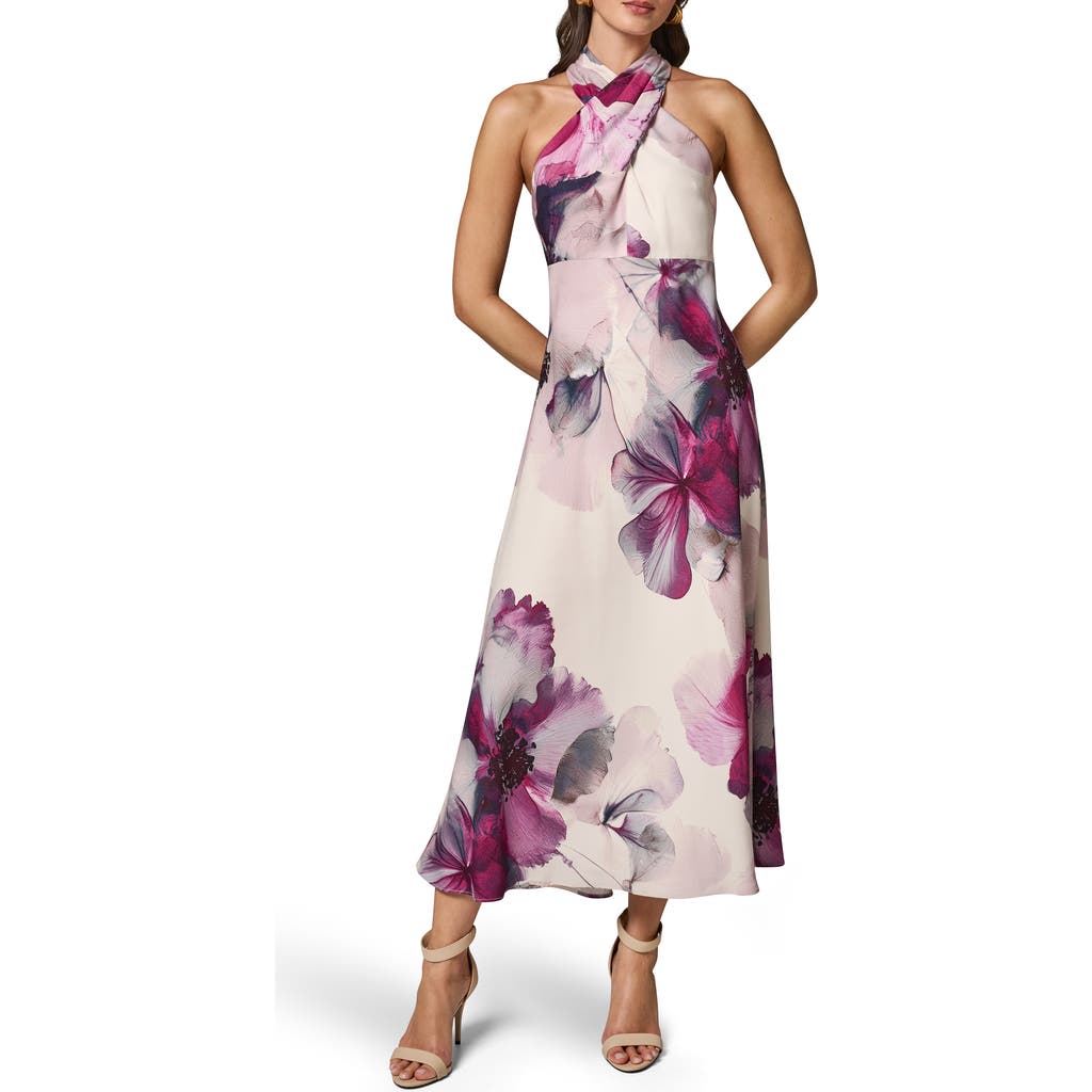 Donna Karan New York Donna Karan New York Floral Halter Midi Dress