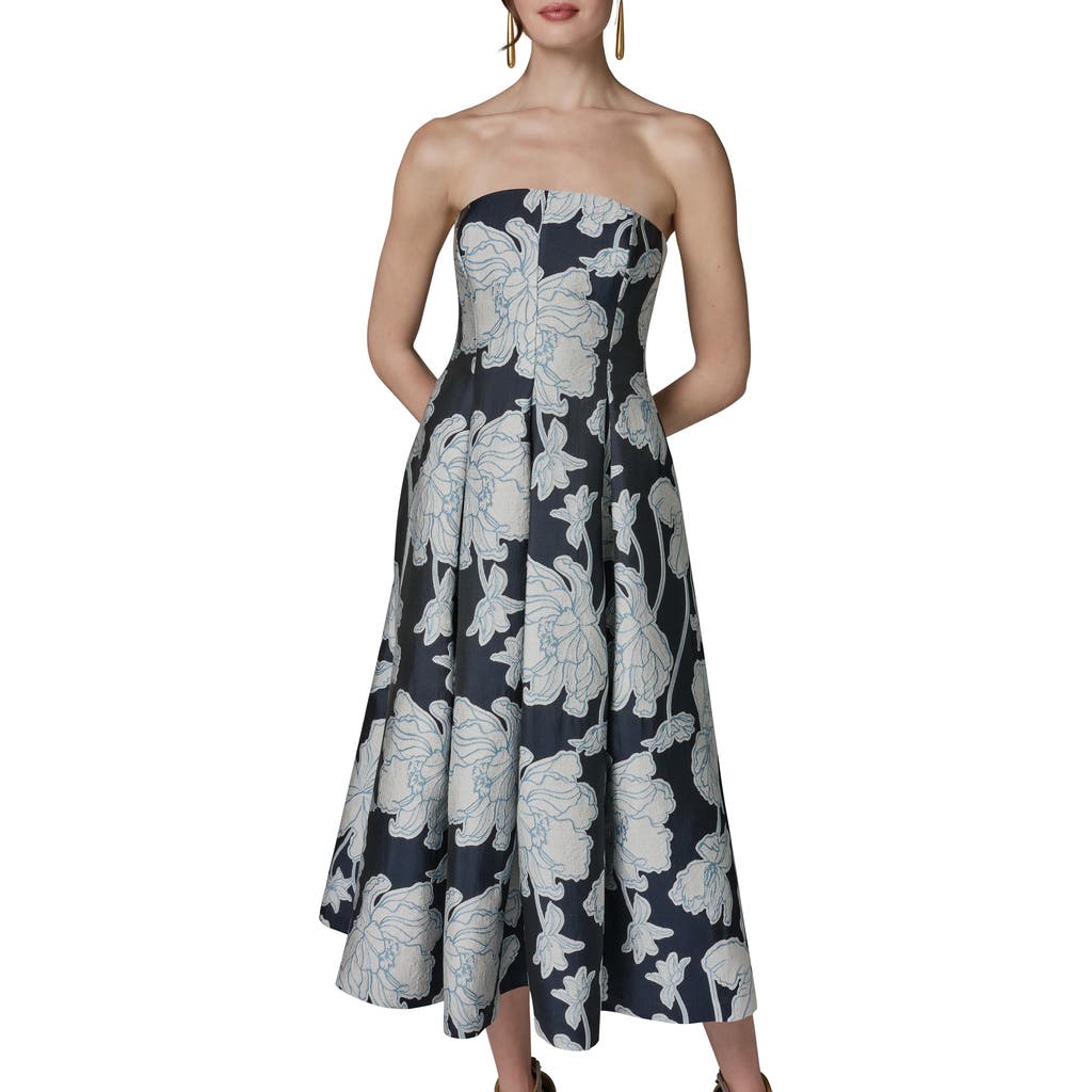 Donna Karan New York Donna Karan New York Floral Jacquard Strapless Dress