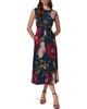 Donna Karan New York Donna Karan New York Floral Print Pleated Sleeveless Dress - 1